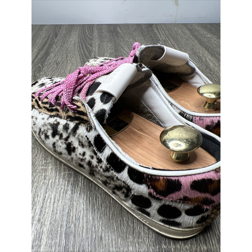 P448 John Low Top Sneakers Multifur Calf Pony Leather Womens US 10 EU 40 EUC! - Picture 7 of 14